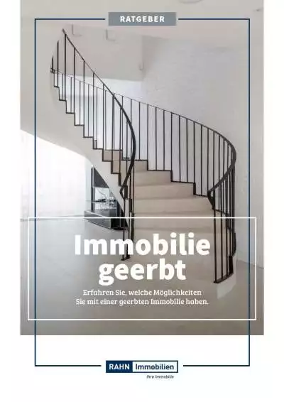 Immobilie geerbt? Kostenlosen Ratgeber jetzt anfordern
