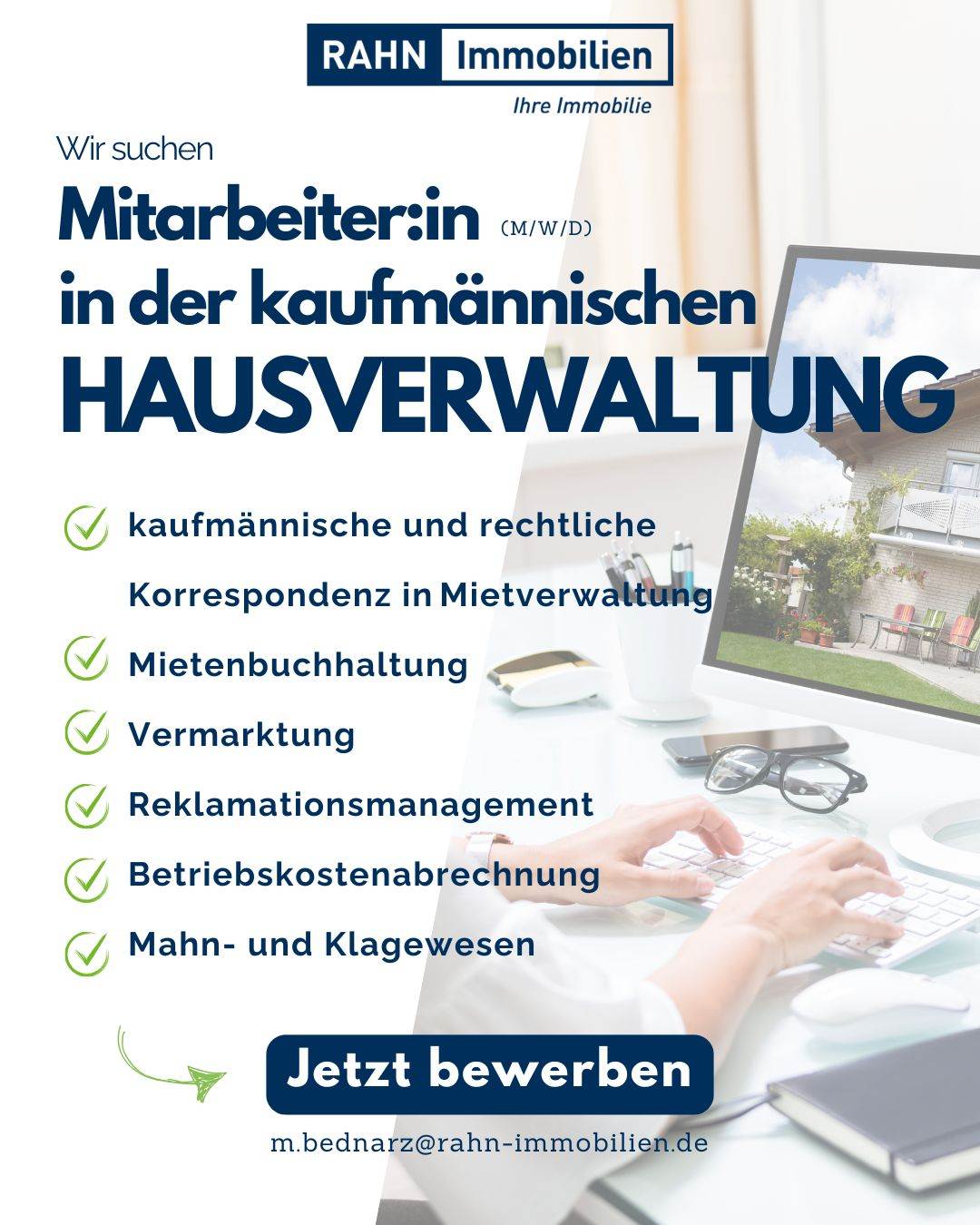 Stellenanzeige Hausverwaltung gesucht