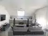 7. das Wohnzimmer von hinten - „Haus im Haus“ mit Doppelgarage/Garten-wunderschöne Maisonette  im idyllischen Wuppertal Beyenburg