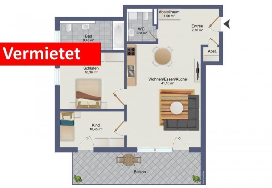 Erstbezug: Barrierearme, großzügige Neubau-ETW mit toller Aussicht in Ennepetal-Voerde zu vermieten!, 58256 Ennepetal, Etagenwohnung