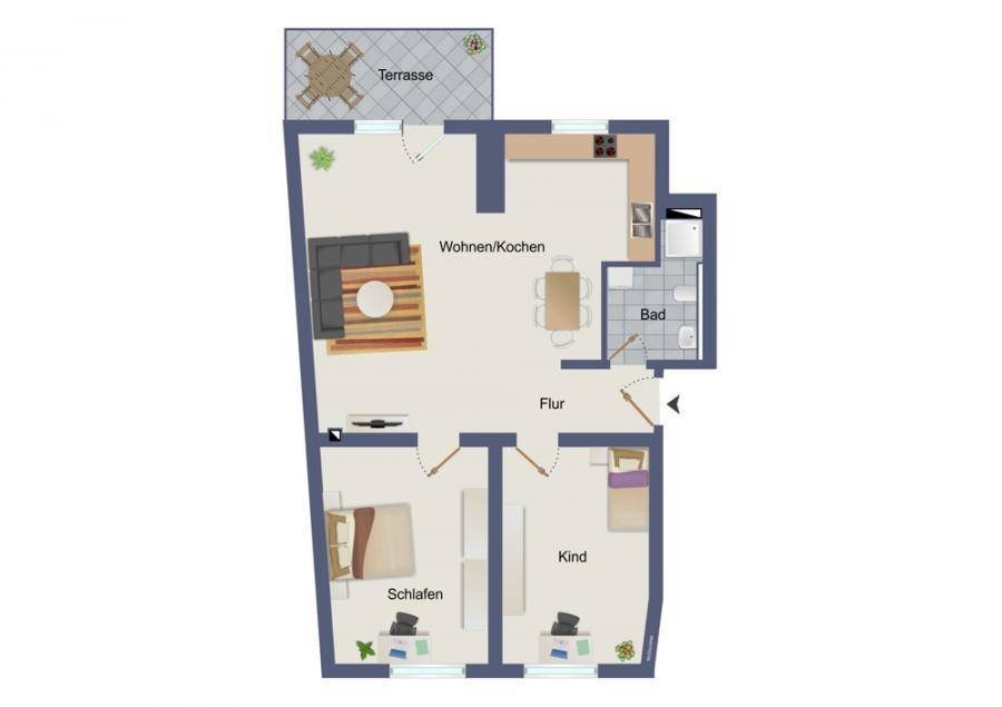 Sanierte 3-Zimmer-Wohnung mit Balkon in der City von Gevelsberg, 58285 Gevelsberg, Etagenwohnung